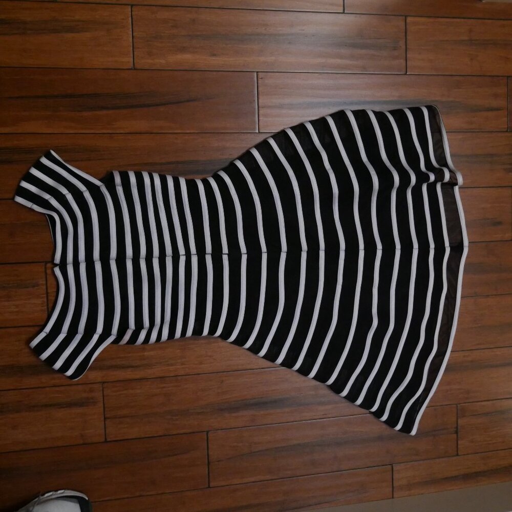 Betsy & Adams Black & White Elegant Dress